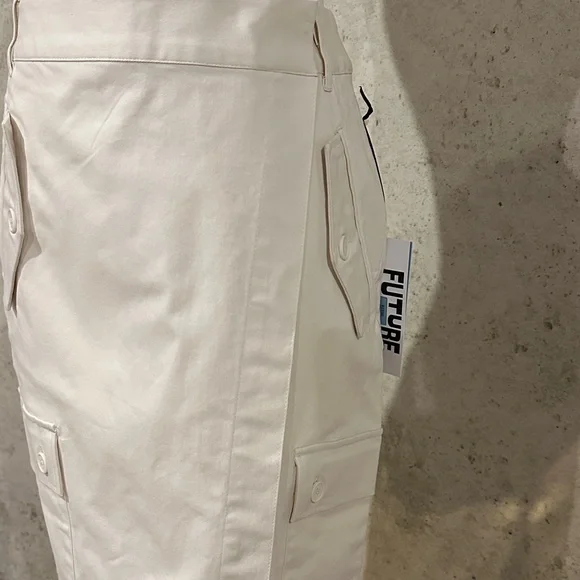 NWT Future Collective Cargo Midi Skirt | Minimalist Utility | Neutral | Size 6 - Picture 2 of 6